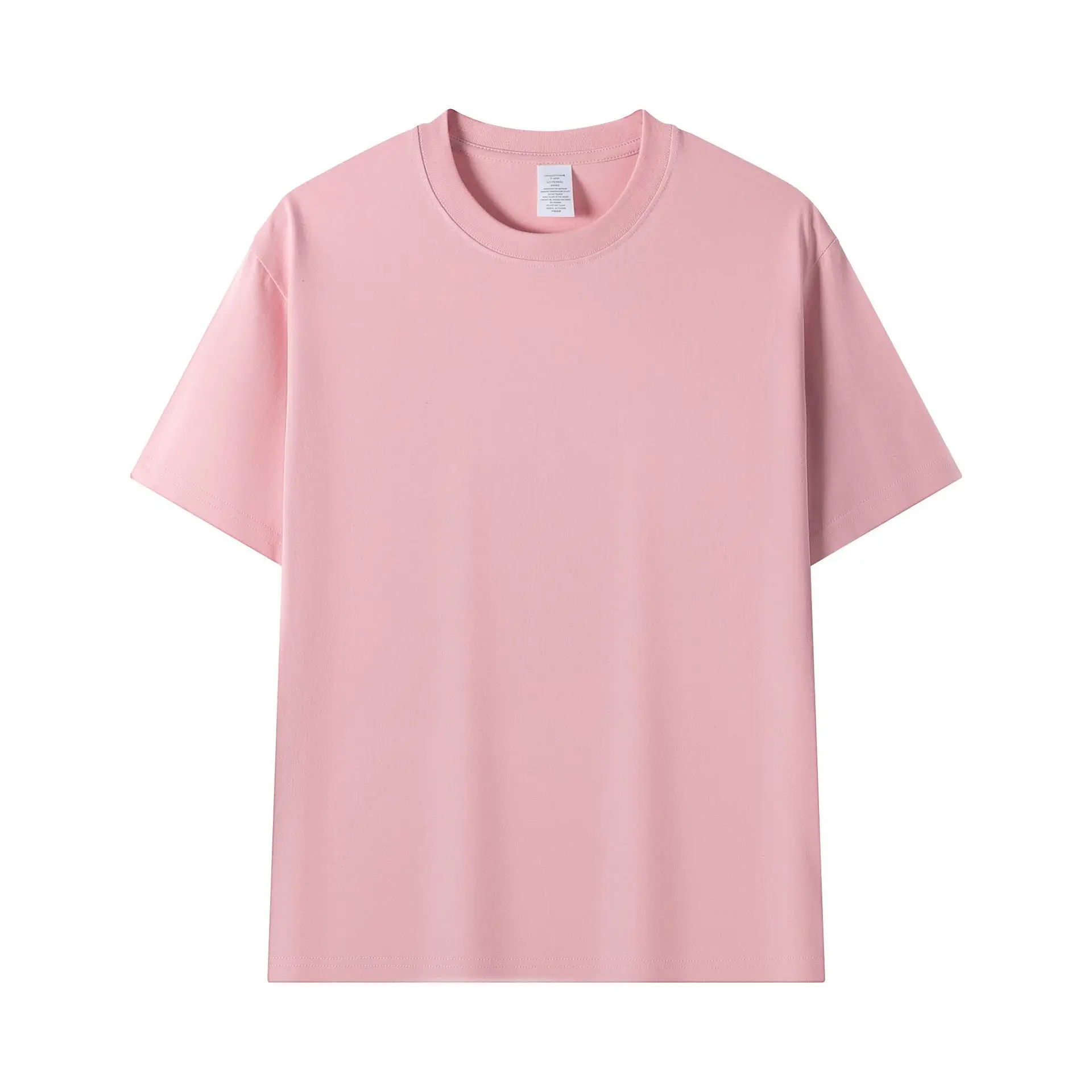Women Heavyweight Cotton T-Shirt Blue Short Sleeve