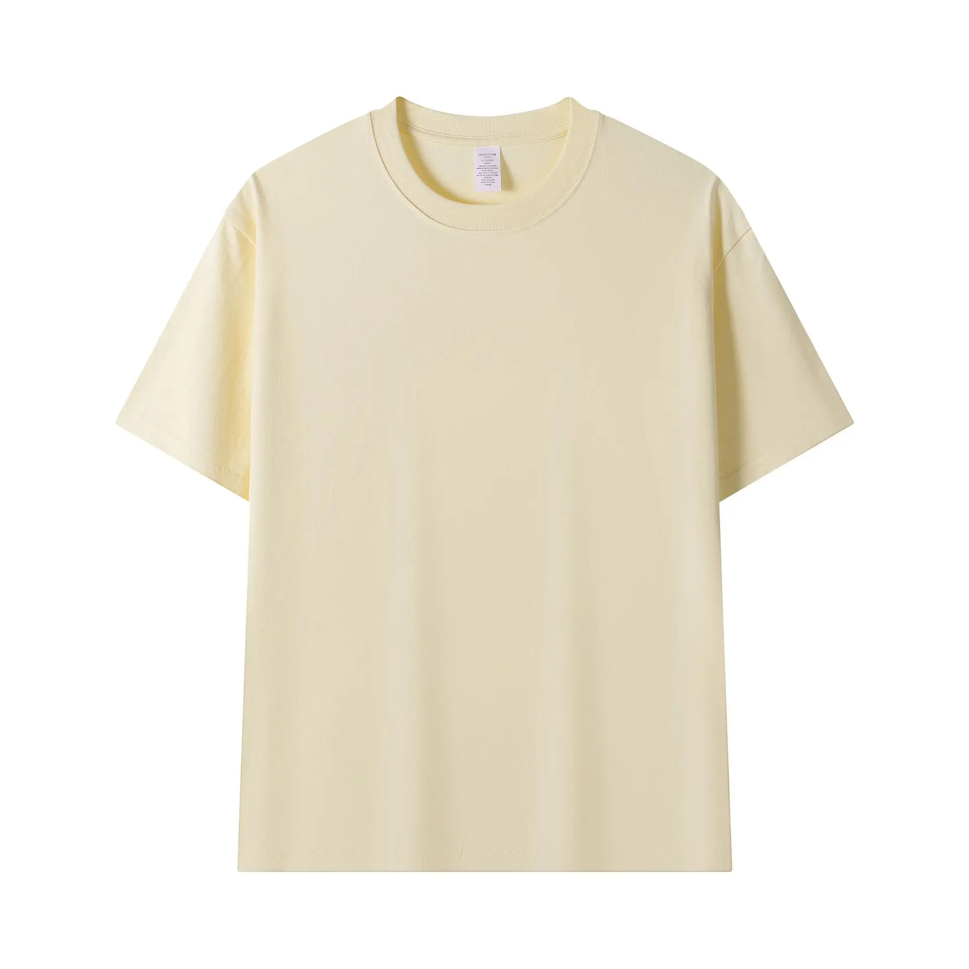 Women Heavyweight Cotton T-Shirt Blue Short Sleeve