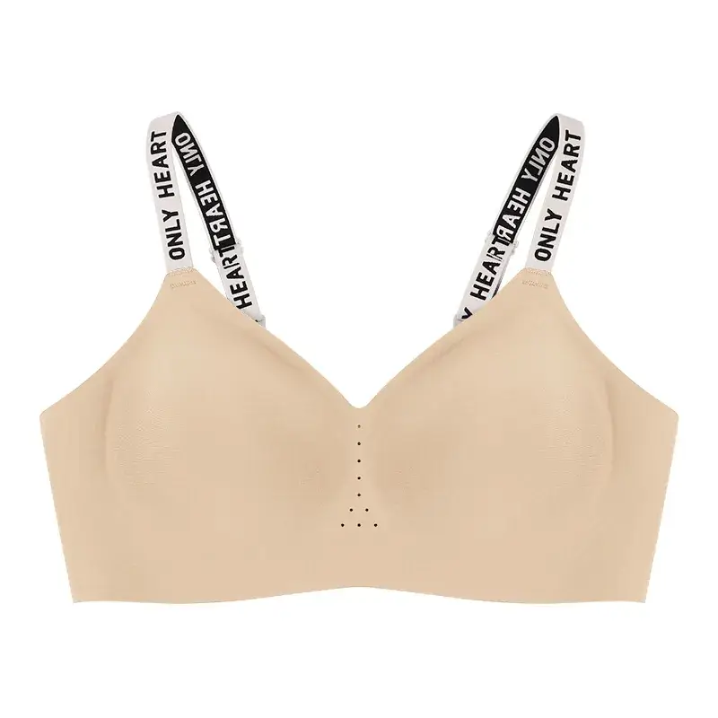 Women's Grey Letter Strap Sports Bra & Pants Set