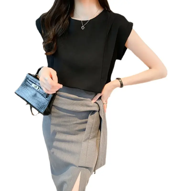 Korean Women 2022 Cotton Sleeveless Shirt White - Image 8
