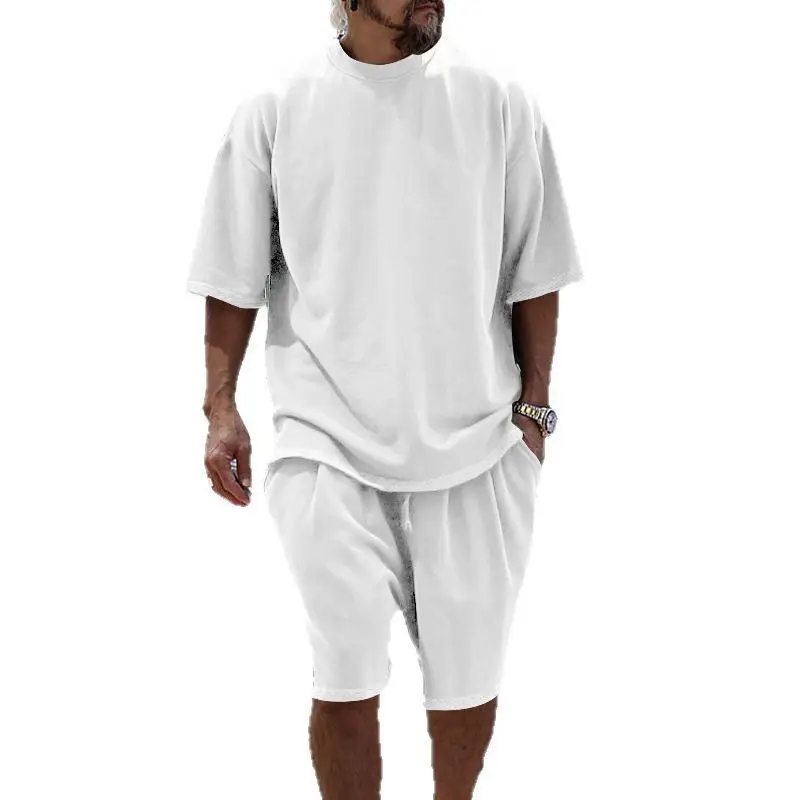 Men Green 2025 Summer T-Shirt Shorts Set - Image 13