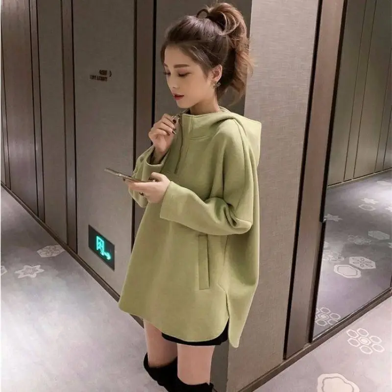 2025 Women's Grey Sweatshirt Lazy Style Thin Top - Image 6