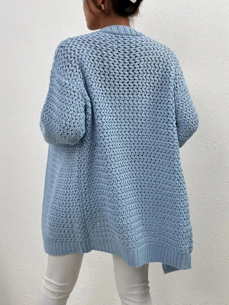 2025 Off-Shoulder Knitted Cardigan Women's Casual Wear - Image 8
