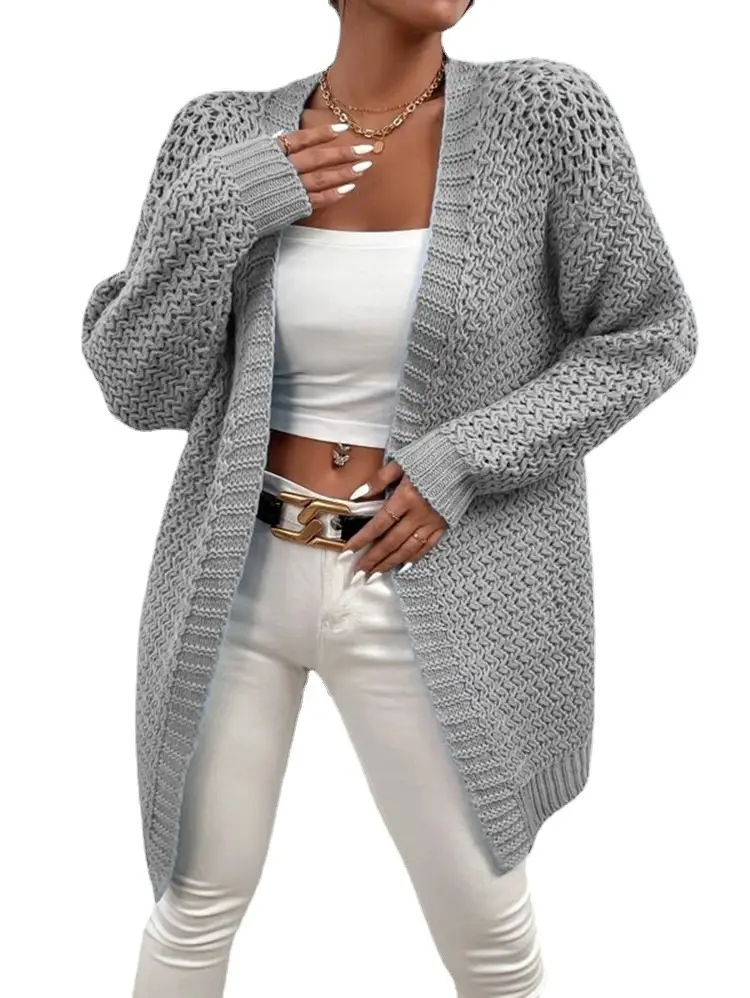 2025 Off-Shoulder Knitted Cardigan Women's Casual Wear - Image 9