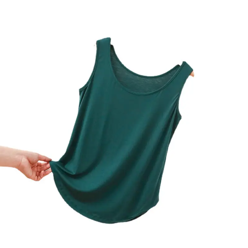 Large Size Round Neck Fat Vest Vest Women Summer Modal Outer Wear Sleeveless - Image 14