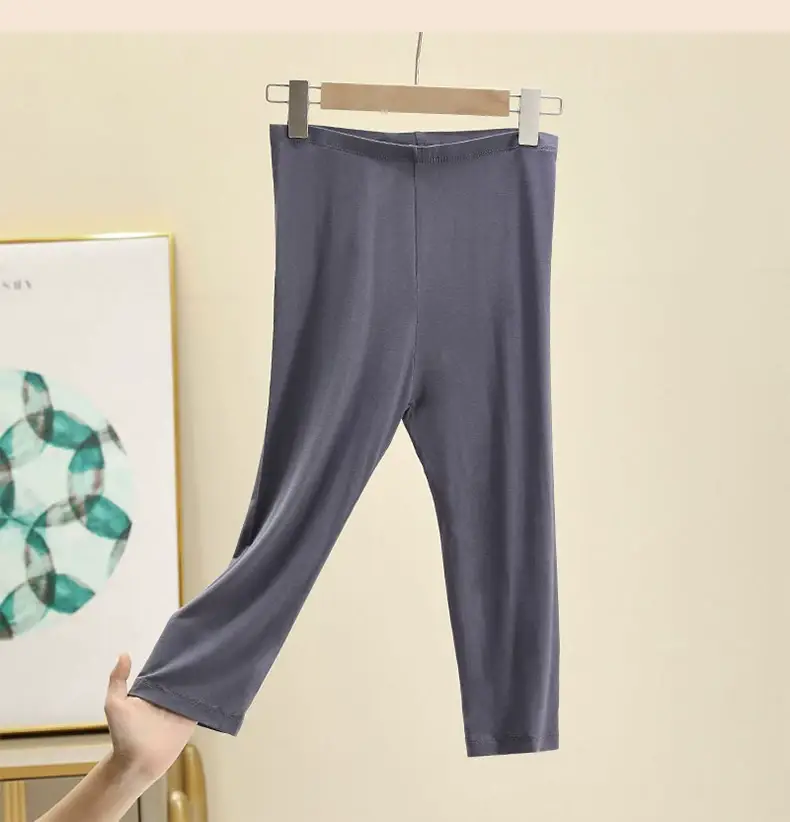 Women's Grey Cropped Leggings Summer Wear Large — feature 12
