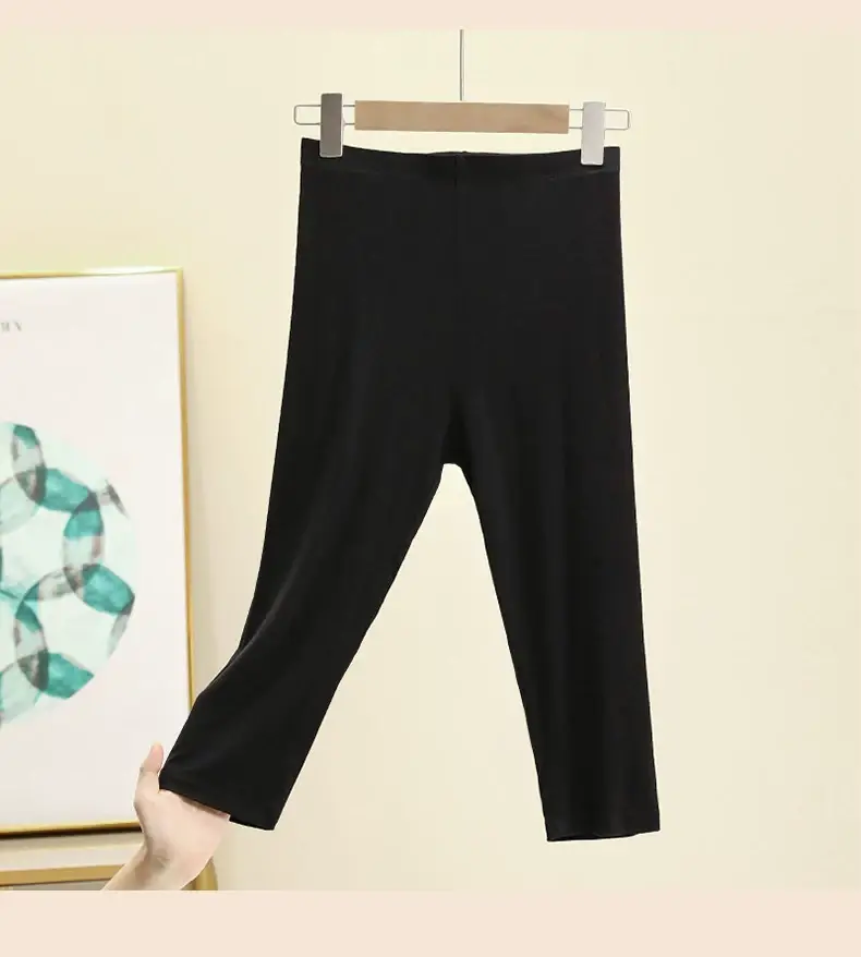 Women's Grey Cropped Leggings Summer Wear Large — feature 17