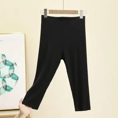 Women's Grey Cropped Leggings Summer Wear Large - Image 3