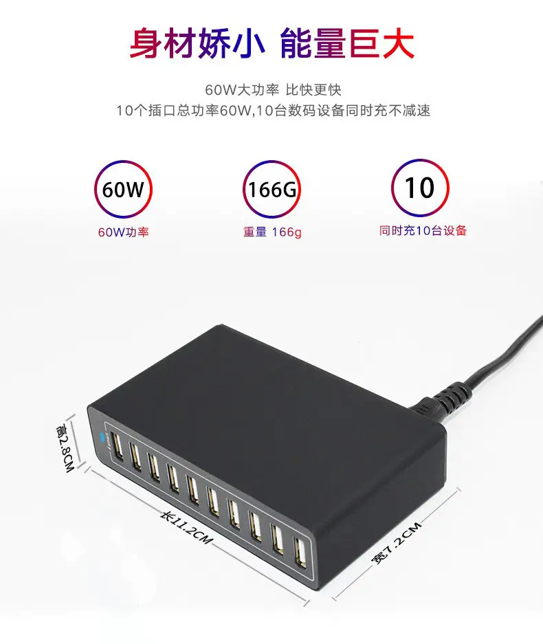 65W Multi-Port USB Charger for Apple Huawei — feature 6