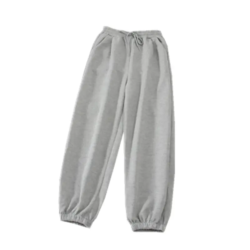 Women Drawstring Gray Sports Pants Summer Loose Casual - Image 9