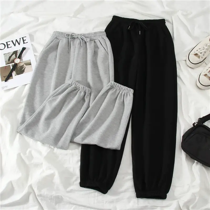 Women Drawstring Gray Sports Pants Summer Loose Casual — feature 6