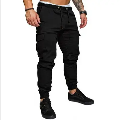 Men Grey Woven Leggings with Multi-Flap Pockets - Image 12