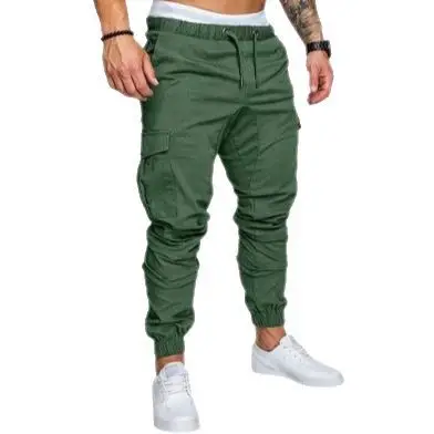 Men Grey Woven Leggings with Multi-Flap Pockets - Image 14