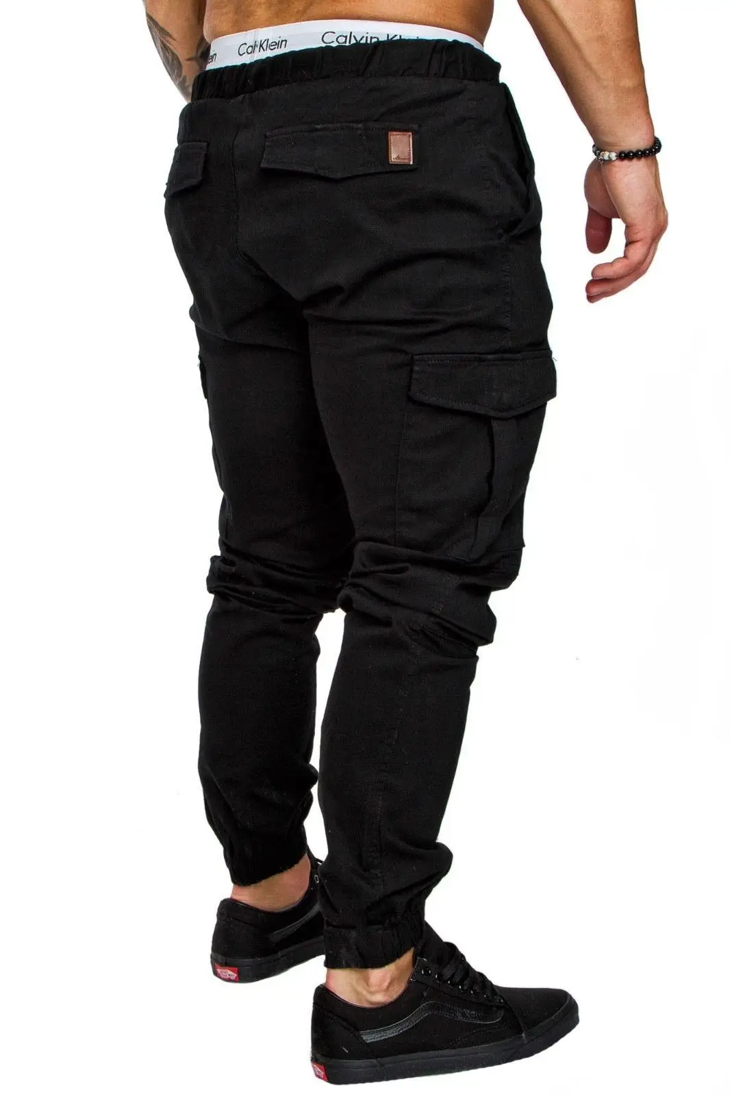 Men Grey Woven Leggings with Multi-Flap Pockets — feature 12