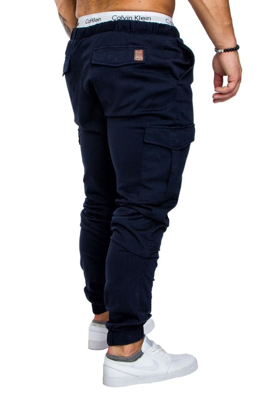 Men Grey Woven Leggings with Multi-Flap Pockets — feature 14