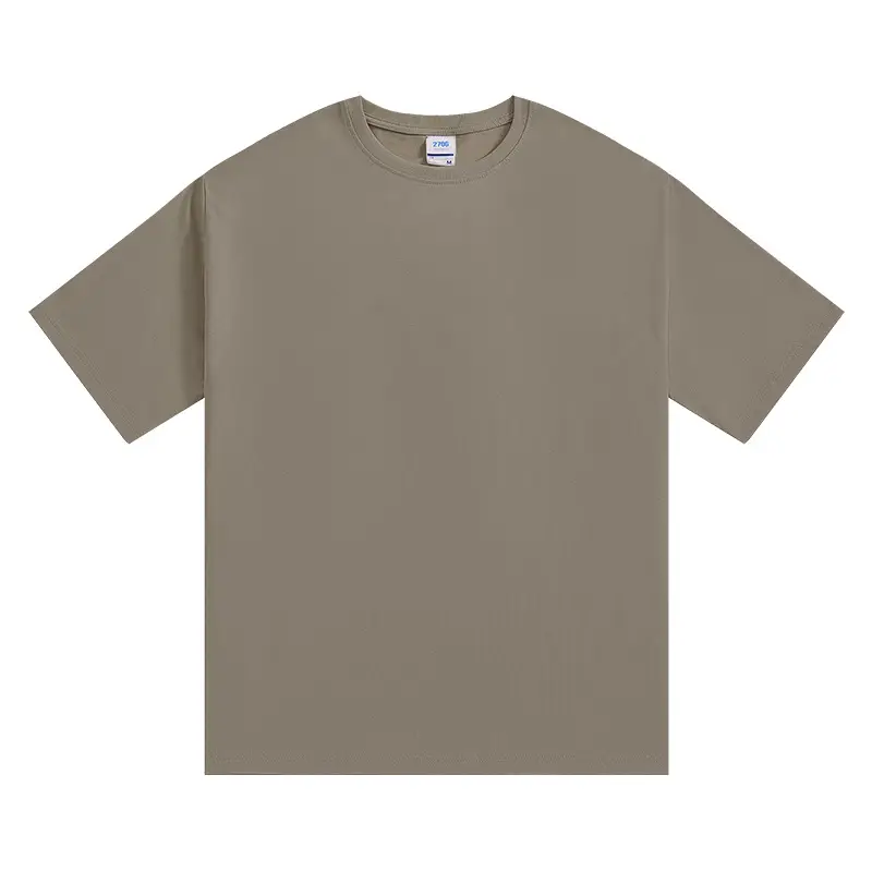 Men Blue Heavy Cotton T-Shirt 270G Xinjiang Summer