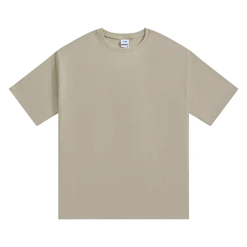 Men Blue Heavy Cotton T-Shirt 270G Xinjiang Summer