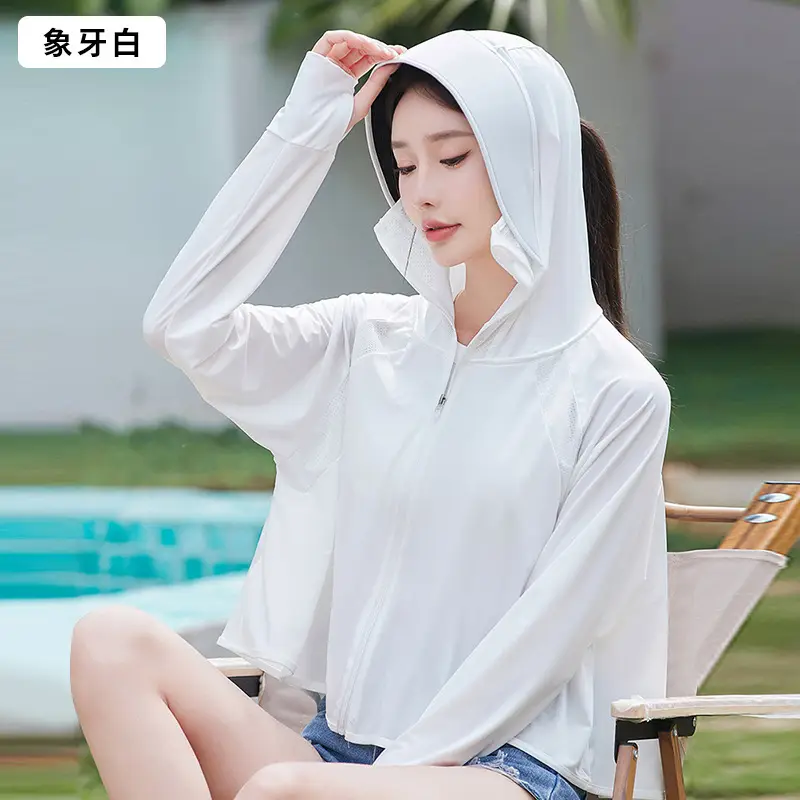 Women's Pink Anti-Ultraviolet Sunscreen Cape with Big Hat — feature 15