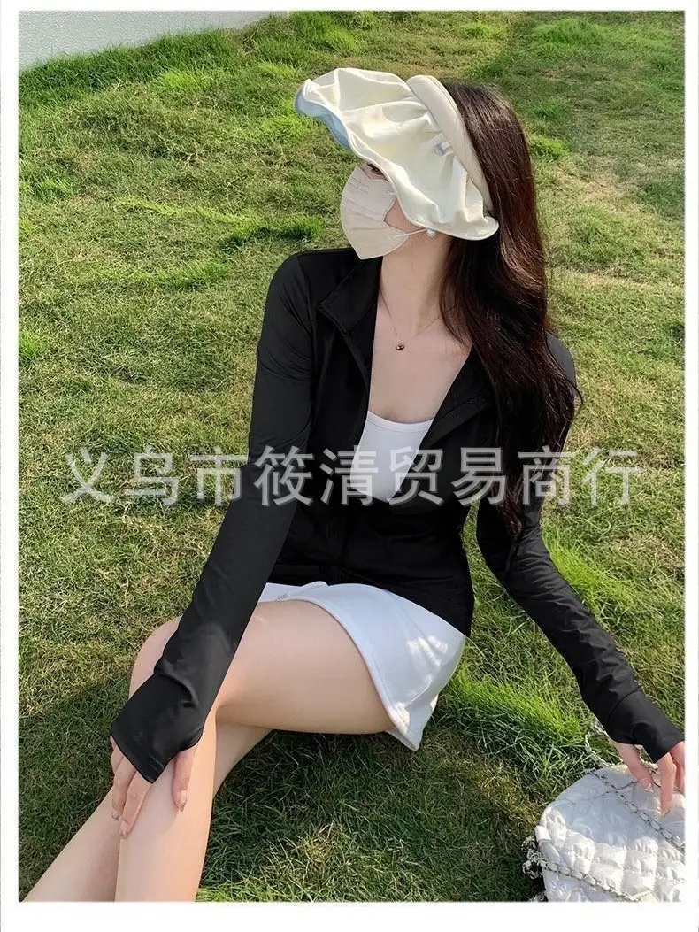 Women's Pink Anti-Ultraviolet Sunscreen Cape with Big Hat — feature 30