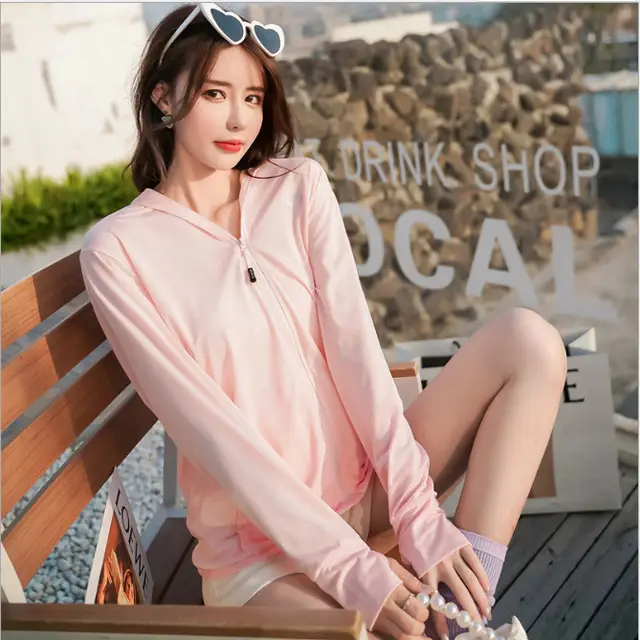 Women's Pink Anti-Ultraviolet Sunscreen Cape with Big Hat - Image 36