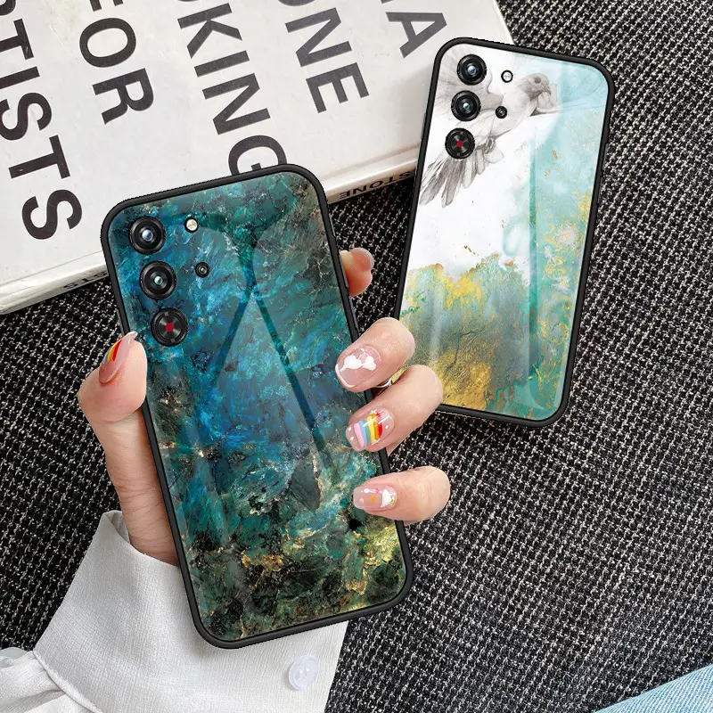 Marble Glass Phone Case for Black Shark 5 Pro - Image 9