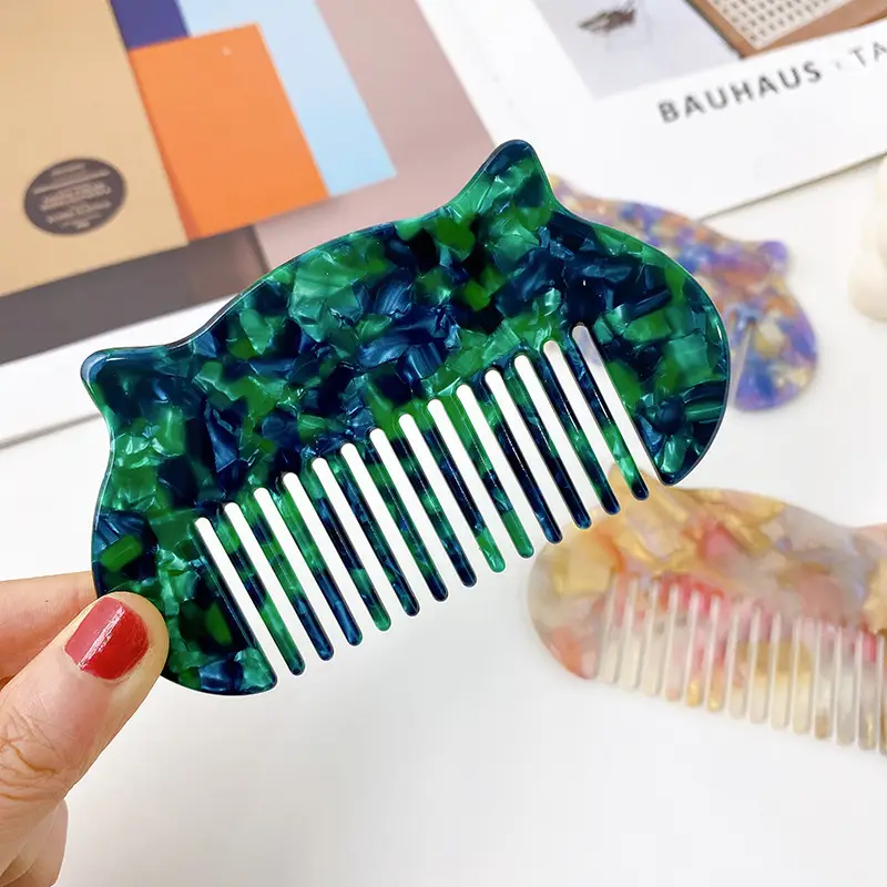 10cm Korean Cartoon Hair Comb Colorful Cartoon Design
