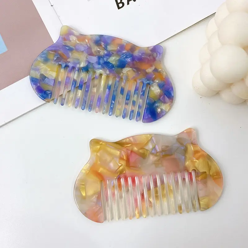 10cm Korean Cartoon Hair Comb Colorful Cartoon Design
