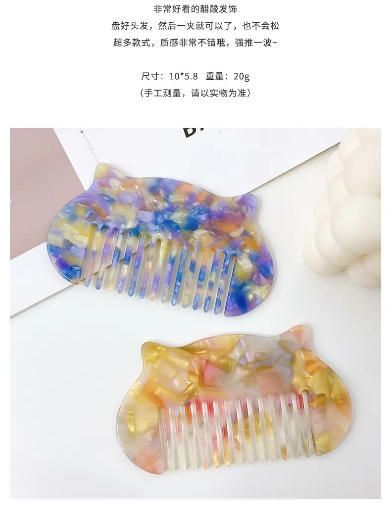 10cm Korean Cartoon Hair Comb Colorful Cartoon Design — feature 2