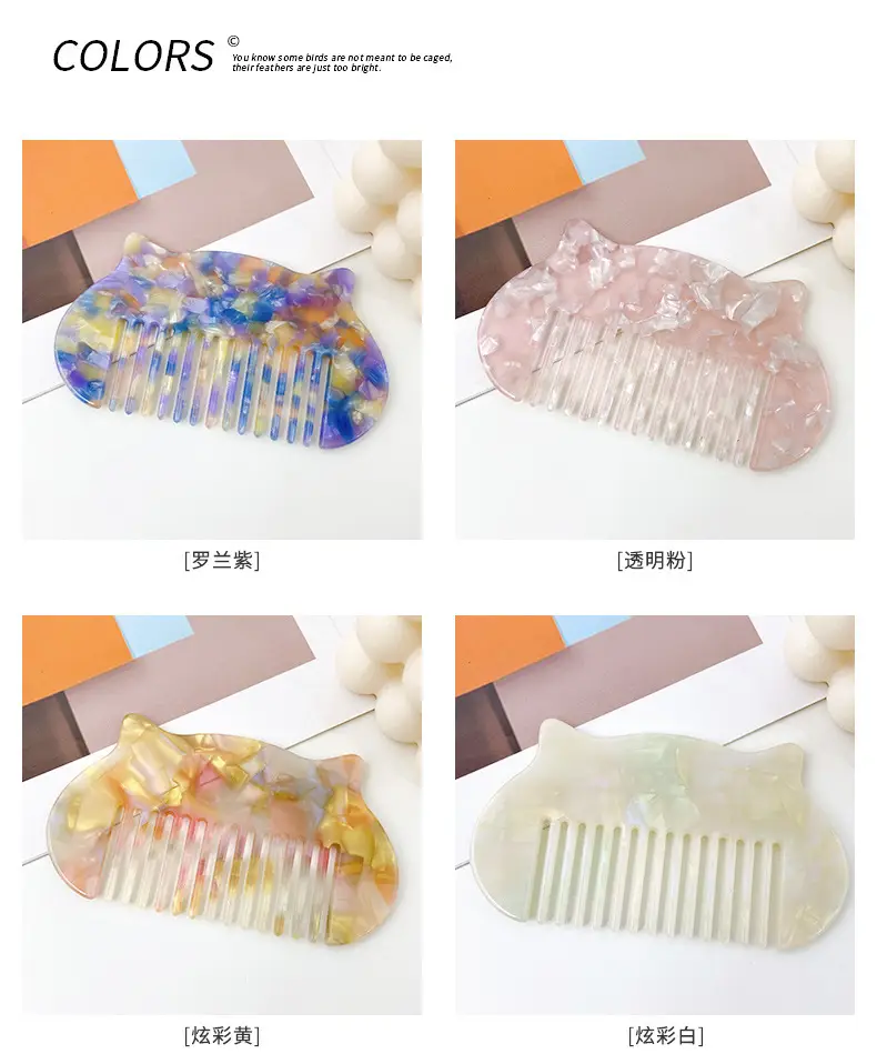 10cm Korean Cartoon Hair Comb Colorful Cartoon Design — feature 3