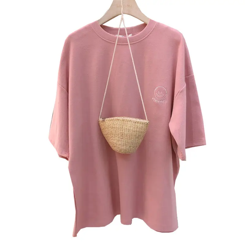 2022 Summer Loose Blue T-Shirt for Women Large Size - Image 10