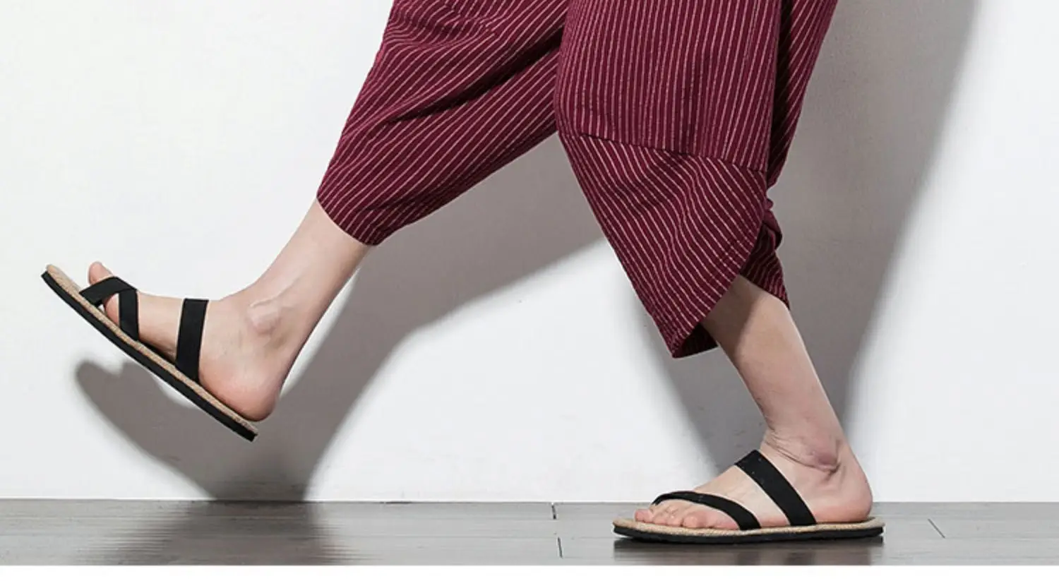 Men Maroon Cropped Pants Harlan Style — feature 25