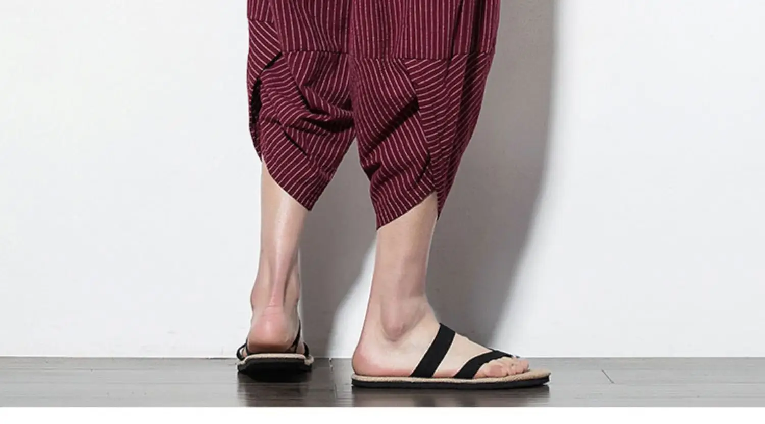 Men Maroon Cropped Pants Harlan Style — feature 29