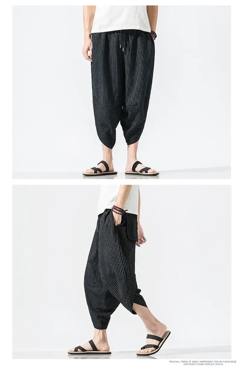 Men Maroon Cropped Pants Harlan Style — feature 30