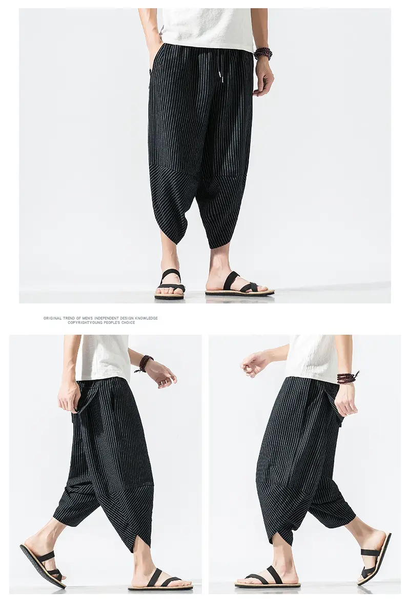 Men Maroon Cropped Pants Harlan Style — feature 31