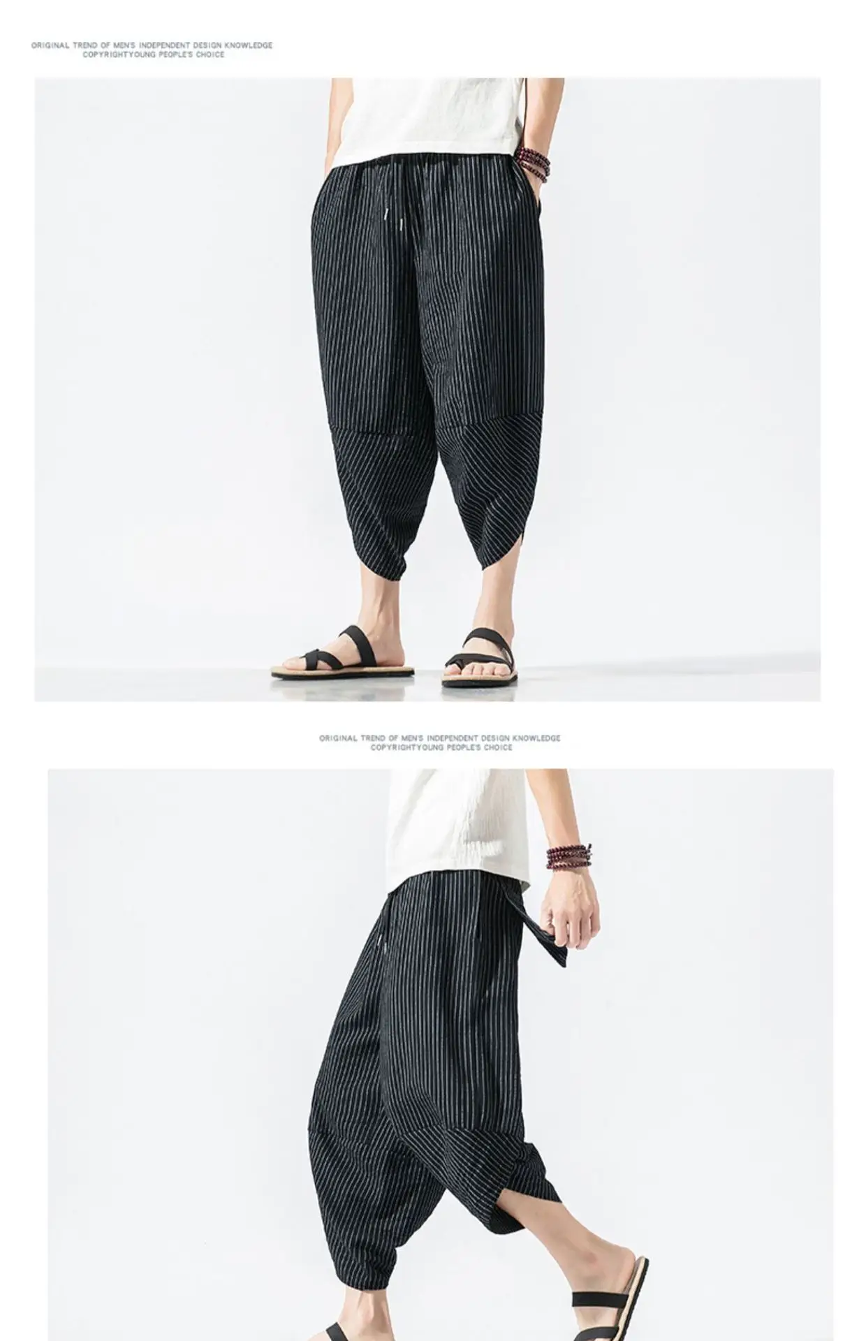 Men Maroon Cropped Pants Harlan Style — feature 32