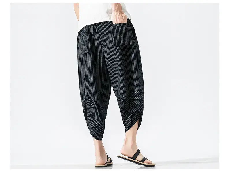 Men Maroon Cropped Pants Harlan Style — feature 34