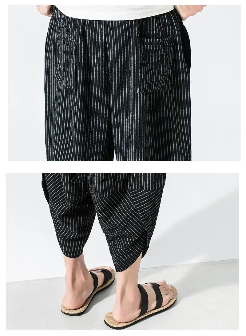Men Maroon Cropped Pants Harlan Style — feature 36
