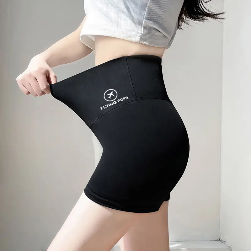 Women Sharkskin Slimming Leggings Black Non-Curling - Image 2