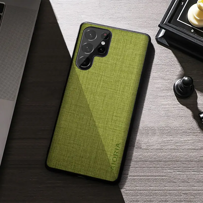 Samsung S22 Ultra S22 Plus S22 Mobile Phone Case Non-Slip Canvas Fabric - Image 2