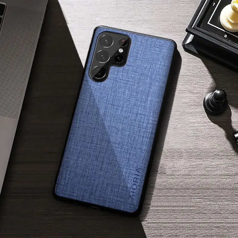 Samsung S22 Ultra S22 Plus S22 Mobile Phone Case Non-Slip Canvas Fabric - Image 4