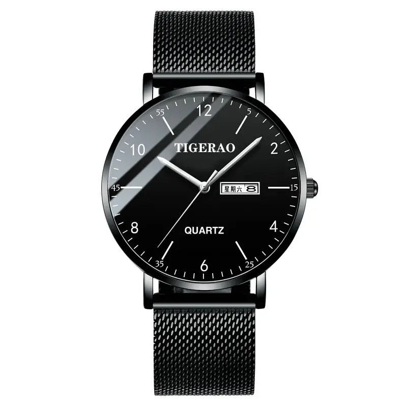 Teenager Ultra-thin Watch Men's High School Students Trendy Mechanical Watch Junior High School Students Quartz Waterproof Simple Electronic Watch