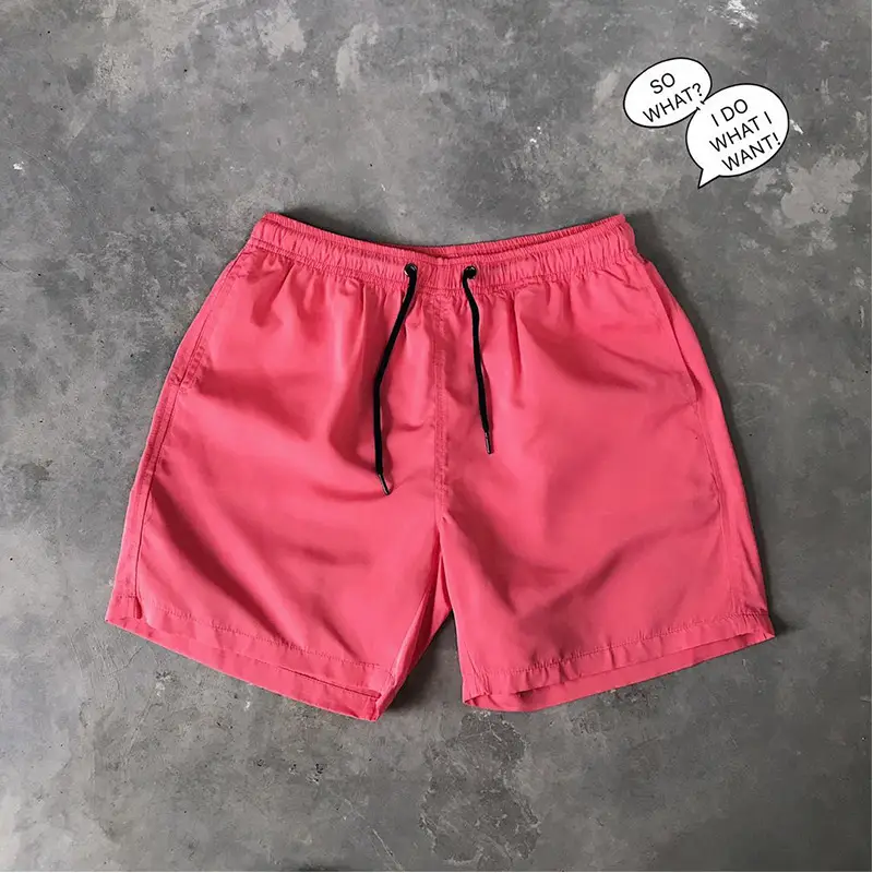 Blue Cotton Casual Shorts for Men Waterproof Surfing Trunks - Image 28