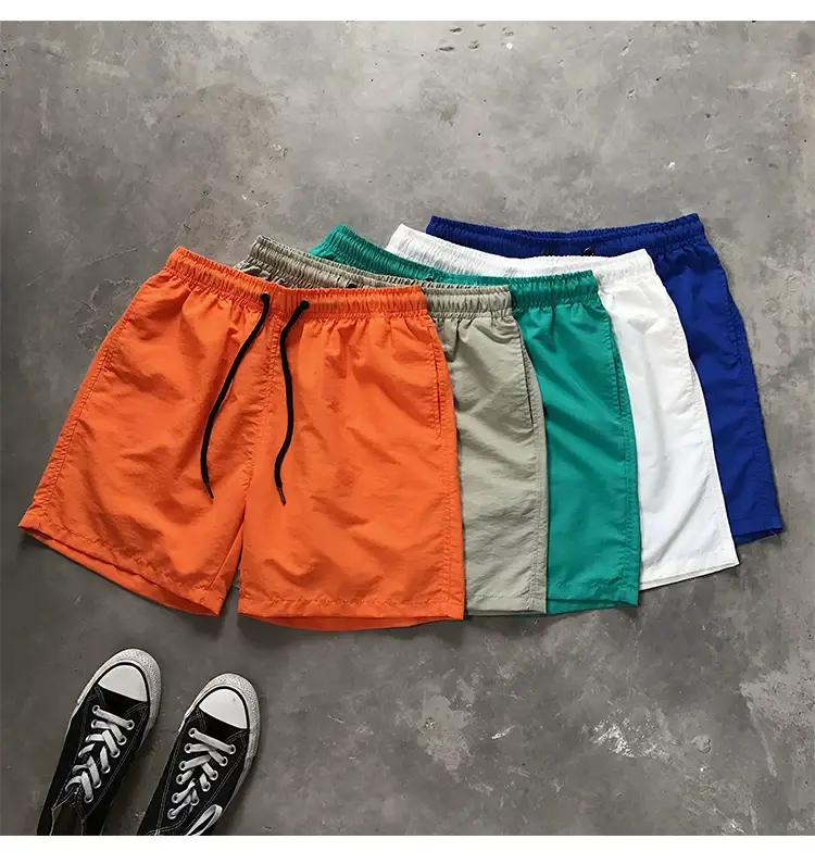 Blue Cotton Casual Shorts for Men Waterproof Surfing Trunks — feature 11
