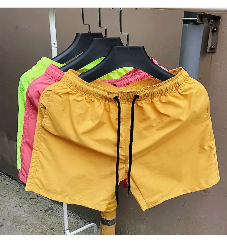 Blue Cotton Casual Shorts for Men Waterproof Surfing Trunks — feature 13