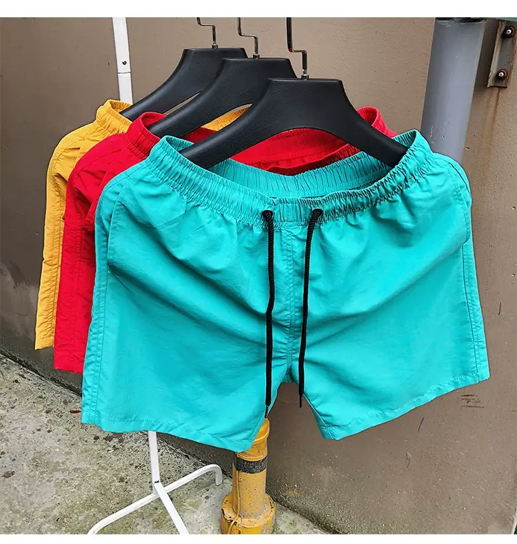 Blue Cotton Casual Shorts for Men Waterproof Surfing Trunks — feature 16