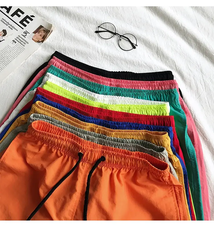 Blue Cotton Casual Shorts for Men Waterproof Surfing Trunks — feature 17