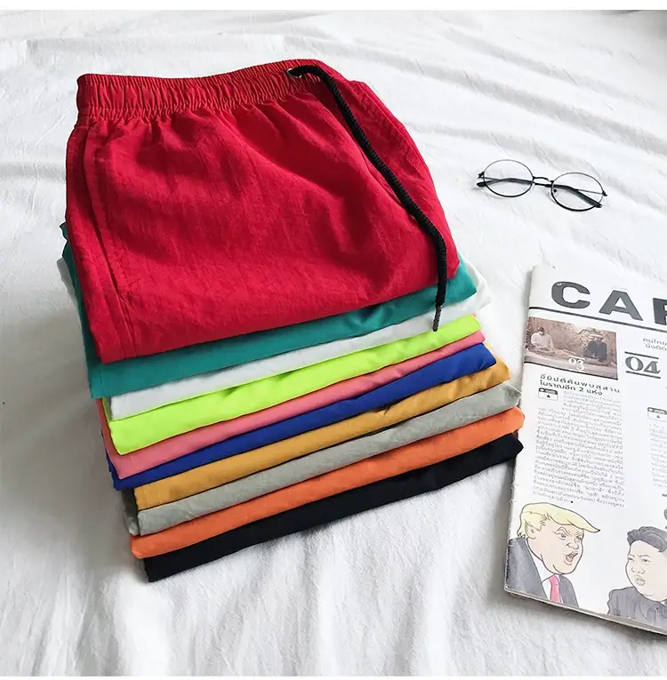 Blue Cotton Casual Shorts for Men Waterproof Surfing Trunks — feature 18
