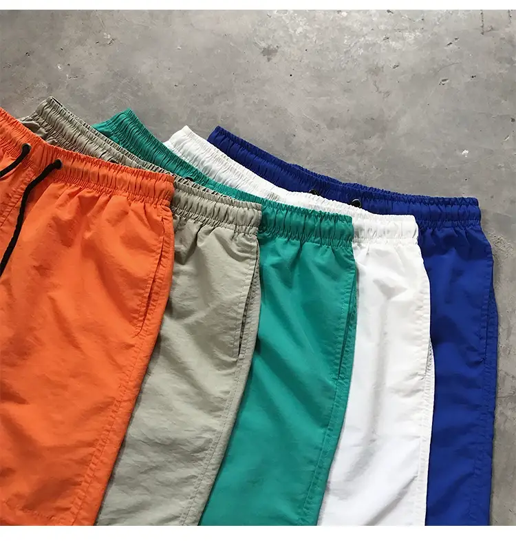 Blue Cotton Casual Shorts for Men Waterproof Surfing Trunks — feature 21