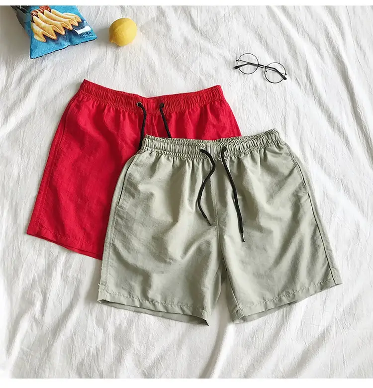 Blue Cotton Casual Shorts for Men Waterproof Surfing Trunks — feature 22