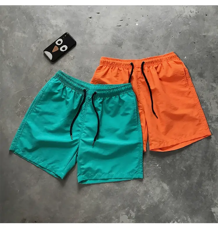 Blue Cotton Casual Shorts for Men Waterproof Surfing Trunks — feature 24